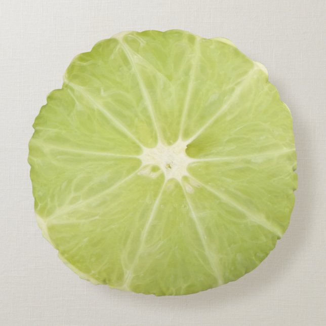 Limone Frucht-neue Scheibe Rundes Kissen (Vorderseite)