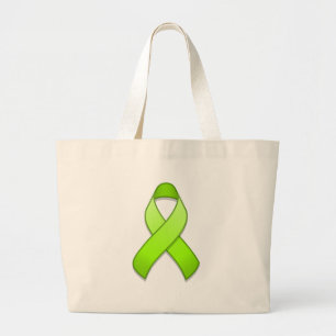Limone grüne Bewusstseins-Band-Tasche Jumbo Stoffbeutel