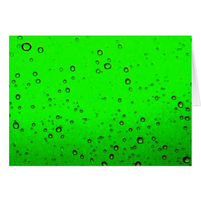 Limone grüne Blasen-Karte (Vorderseite (Horizontal))