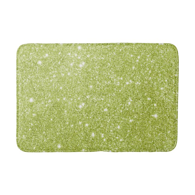 Limone grüne Glitzer-Glitzern Badematte (Vorderseite)
