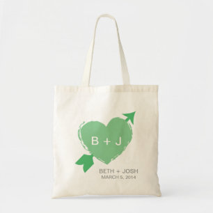 Limone grüne Herz-Illustrations-Taschen-Tasche Tragetasche