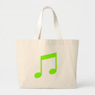 Limone grüne Musik-Tasche Jumbo Stoffbeutel