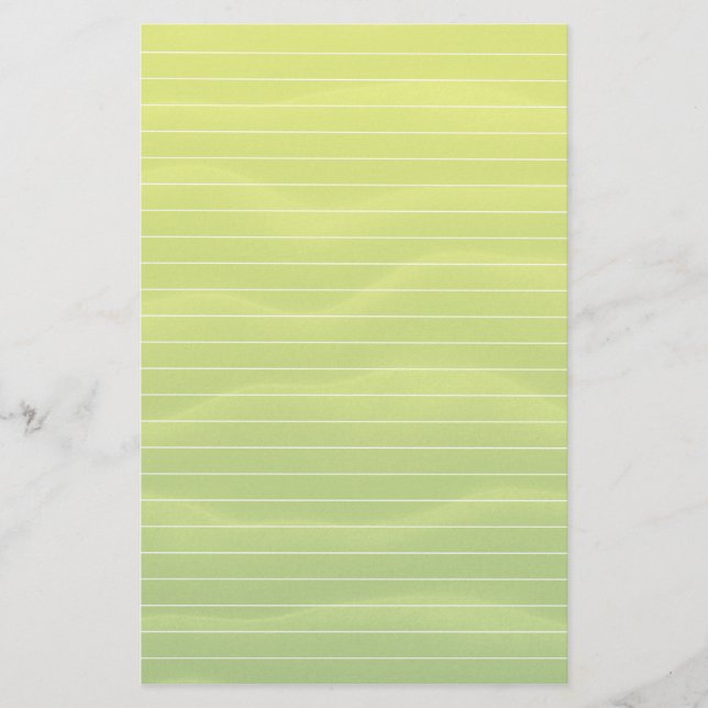 Limone grüne Schatten mit Linien Briefpapier (Vorderseite)