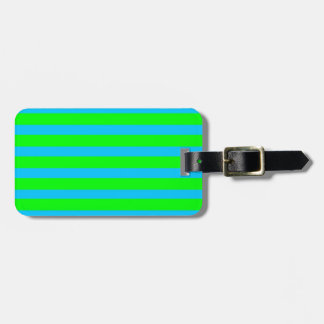 Limone grüne und aquamarine blaue Neonstreifen Gepäckanhänger