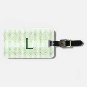 Limone, grüne Zickzack Muster-Monogramm-Gepäckanhä Gepäckanhänger