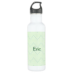 Limone, grüne Zickzack Punkte Personalisiertes Was Trinkflasche