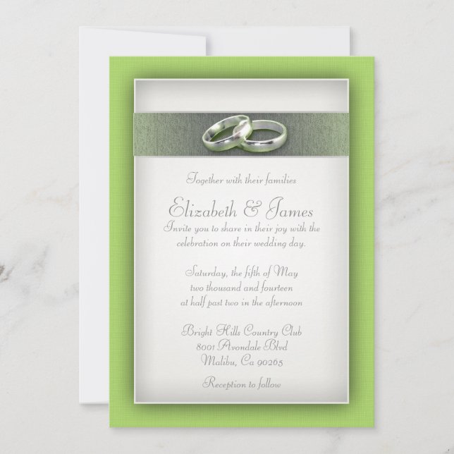 Limone Hochzeitseinladungen Einladung (Vorderseite)