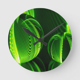 Limone Linien in zwei Kugeln Runde Wanduhr