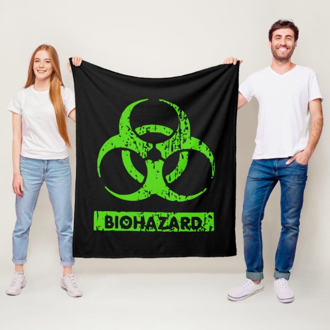 Limone Neon Green Bio-Hazard-Chemikalien Graphic Fleecedecke (Beispiel)