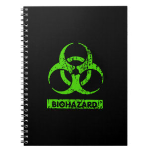 Limone Neon Green Bio-Hazard-Chemikalien Graphic Notizblock