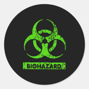 Limone Neon Green Bio-Hazard-Chemikalien Graphic Runder Aufkleber