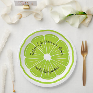 Limone Papierplatte Pappteller