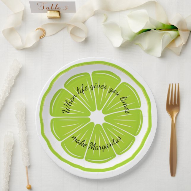 Limone Papierplatte Pappteller (Hochzeit)