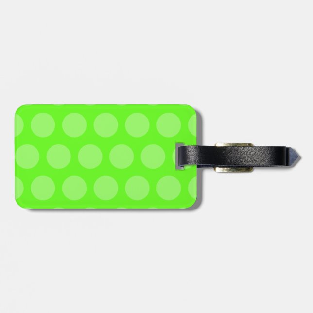Limone Punkte Gepäckanhänger (Rückseite horizontal)