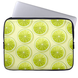 Limone Scheiben auf hellgelben Flächen Laptopschutzhülle