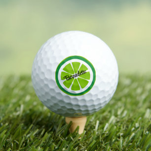 Limone Scheiben auf White Citrus Sommer Personalis Golfball