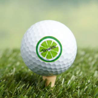 Limone Scheiben auf White Citrus Sommer Personalis Golfball