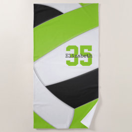 Limone Schwarzweißmädchen, Volleyball personalisie Strandtuch