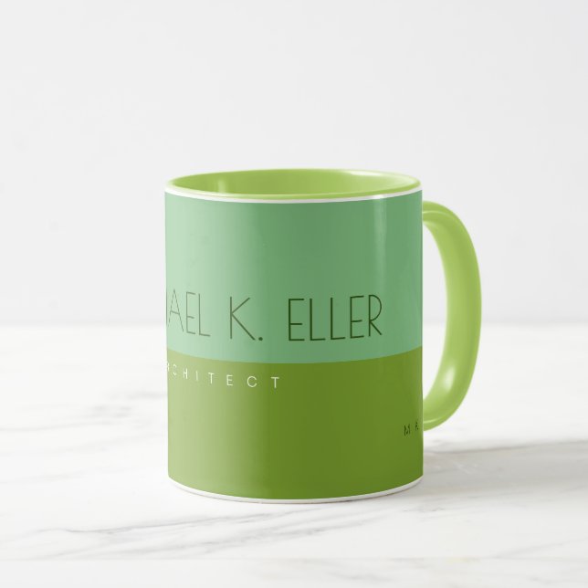 Limone Tasse mit Namen und Beruf (VorderseiteRechts)