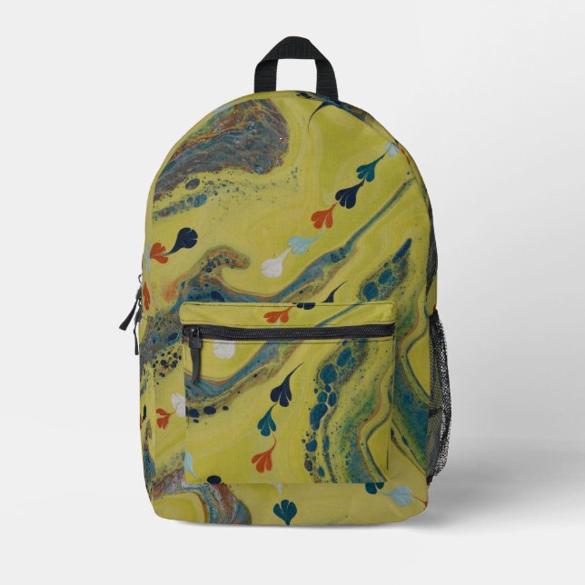 Limone Tracks Bedruckter Rucksack (Vorderseite)