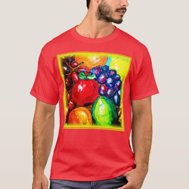 Limone Trauben, orange , Apfelobst. Jetzt kaufen T-Shirt (Vorderseite)