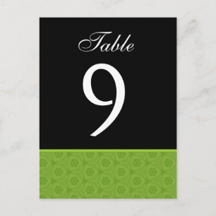 Limone und Black Wedding Tischnummer Card B461