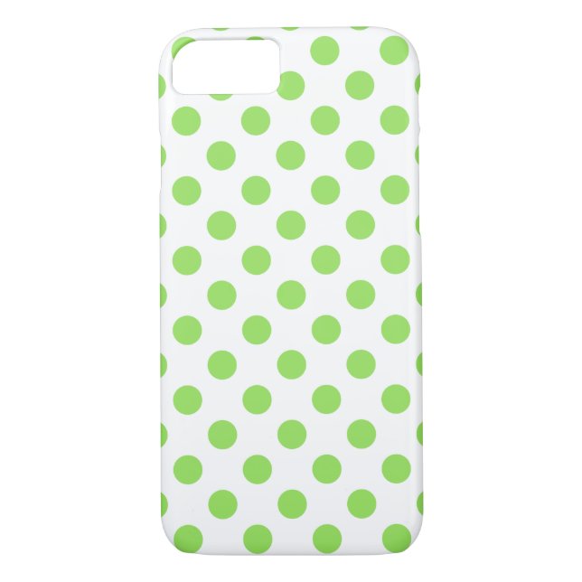 Limone und weiße Polka-Punkte Case-Mate iPhone Hülle (Rückseite)