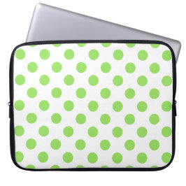 Limone und weiße Polka-Punkte Laptopschutzhülle