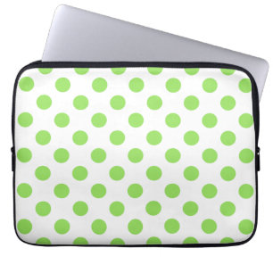 Limone und weiße Polka-Punkte Laptopschutzhülle
