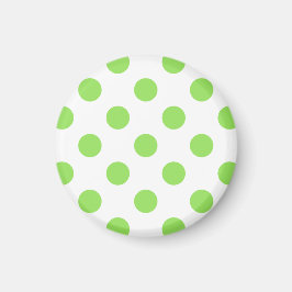 Limone und weiße Polka-Punkte Magnet