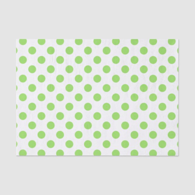 Limone und weiße Polka-Punkte Seidenpapier (Vorderseite)
