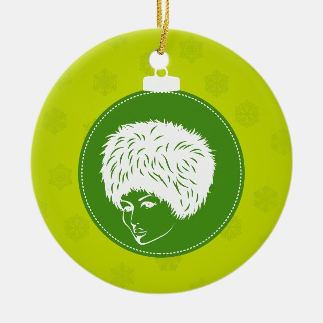 Limone Weihnachten Keramikornament (Vorne)