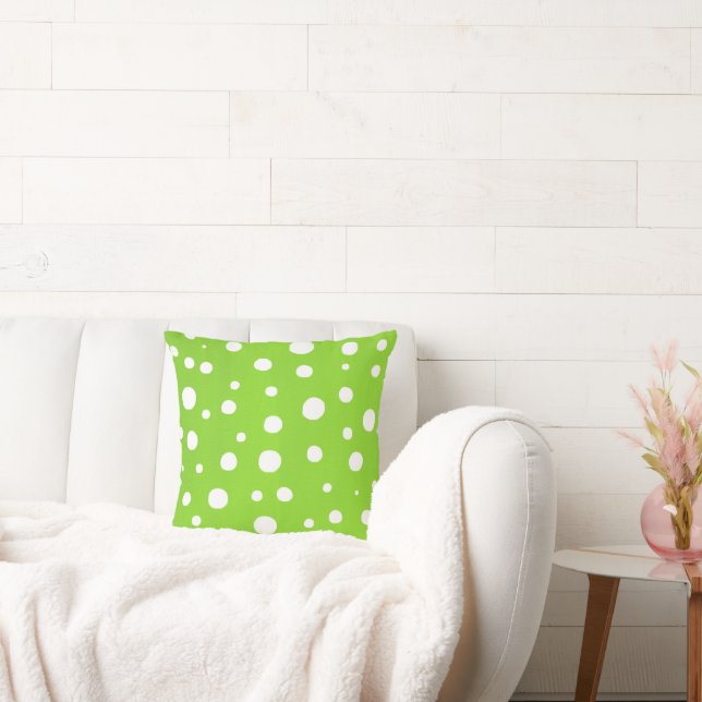 Limone White Polka Dots Kissen (Liege)