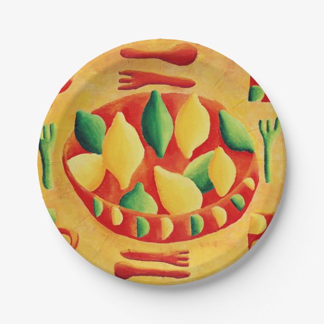 Limonen Pappteller (Vorderseite)