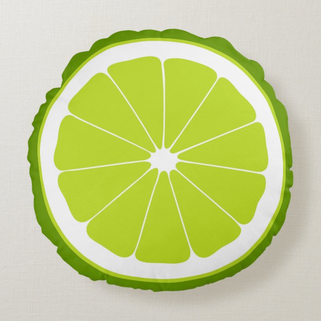 Limonen Rundes Kissen (Vorderseite)