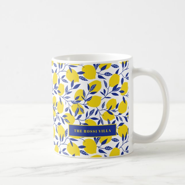 Limonen tropisches Mittelmeer Toskana Kaffeetasse (Rechts)
