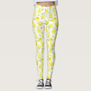 Limonen und Blätter Leggings