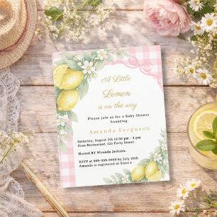 Limonengingham rosa Schleifen Mädchen Baby Shower 