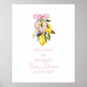 Limonengroschengeschirr Schickes Coquette-Baby-Bab Poster