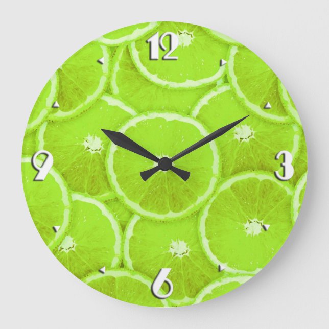 Limonenscheiben Große Wanduhr (Vorderseite)