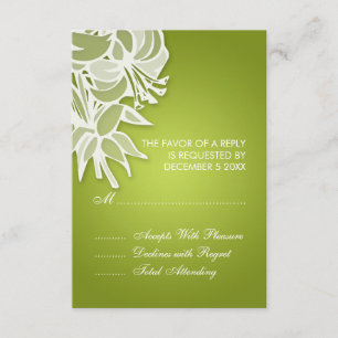 Limoner Blumenstrauß der Lilien-3.5x5 elegantes RSVP Karte
