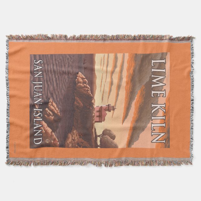 Limoner Brennofen-Leuchtturm-Vintages Reise-Plakat Decke (Vorderseite)