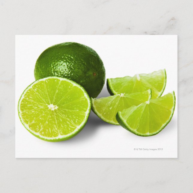 Limoner, geschnittener Keil auf weißem Hintergrund Postkarte (Vorderseite)