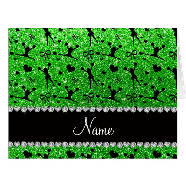 Limoner grüner cheerleading Glitter des (Vorderseite (Horizontal))