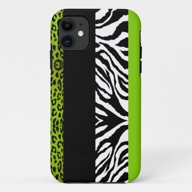 Limoner grüner Leopard-und Case-Mate iPhone Hülle (Rückseite)