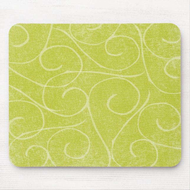 Limoner grüner Wirbel Mousepad (Vorne)