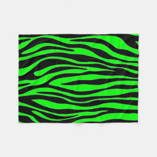 Limoner grüner Zebra Fleecedecke