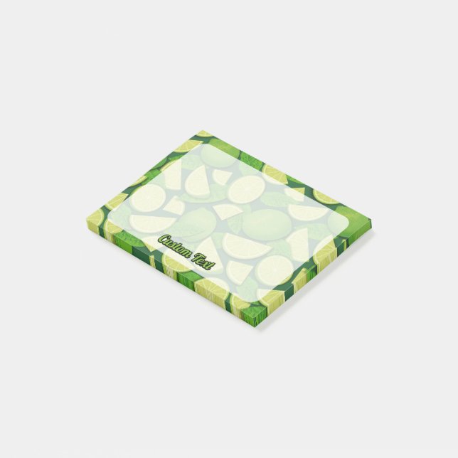 Limoner Hintergrund Post-it Klebezettel (angewinkelt)