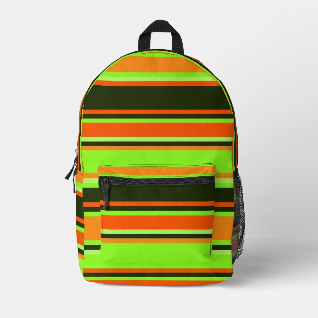 Limoner, orangefarbener und gestreifter Rucksack m (Vorderseite)