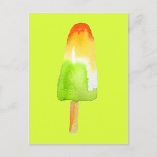 Limoner Orangenpopsikel Sommereisblock Pop Kunst Postkarte